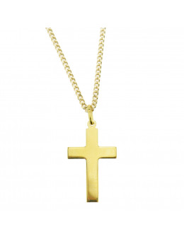 Pendentif Croix chrétienne en plaqué or