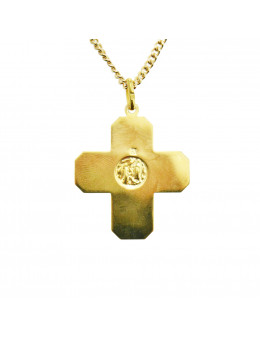 Pendentif Croix chrétienne en plaqué or
