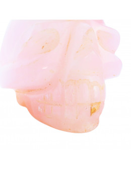 Crâne en quartz rose