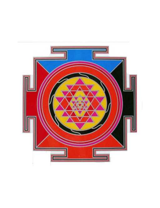 Symbole autocollant pour vitre - Sri Yantra