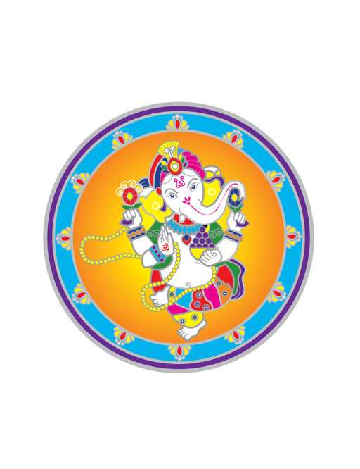 Symbole autocollant pour vitre - Ganesha dansant