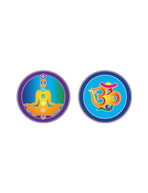 Symbole autocollant pour vitre - Chakras et Ohm