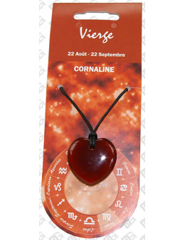 Pendentif coeur Zodiac Cornaline