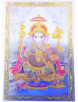 Poster indien sur papier métallique