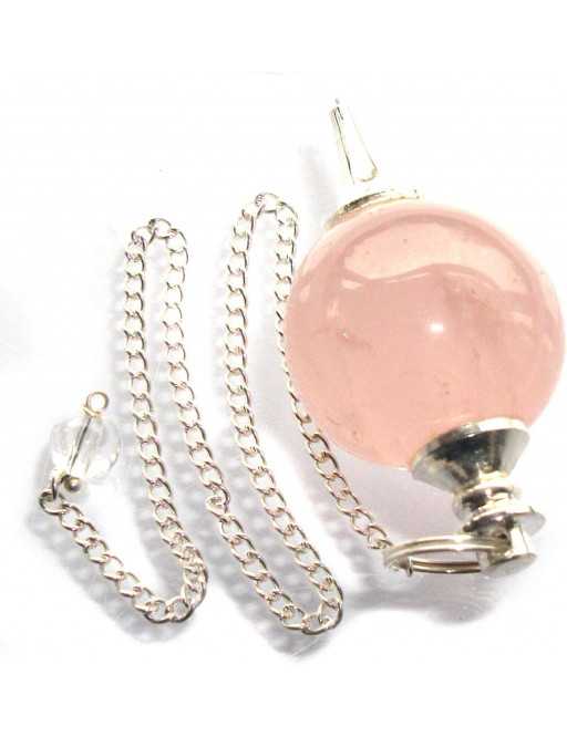 Pendule goutte en Quartz Rose Pendule goutte en Quartz Rose