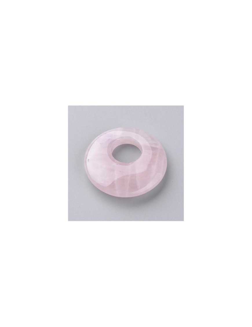 Donut Pendentif Ovale Quartz Rose