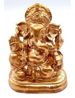 Statue Résine Ganesh Or 9cm