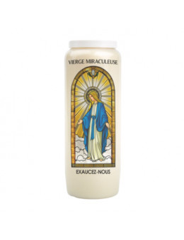 Bougie de neuvaine "vitrail" Sacré Coeur de Jésus