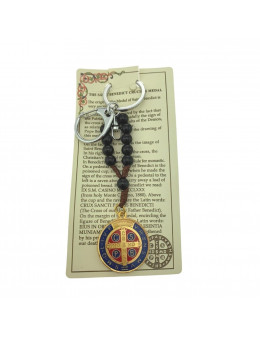 Porté-clés dizainier et médaille de Saint-Benoit émaillée