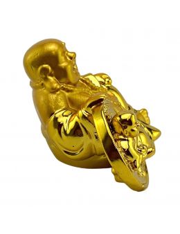 Statue Bouddha dorée - Assis avec des lingots d'or