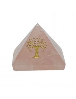 Pyramide Quartz rose - Arbre de vie - 45 g