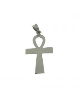Pendentif Croix Ankh - Argent - 4 cm