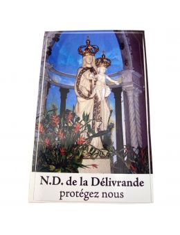 Bougie de neuvaine 9 jours 100% végétal avec autocollant de N.D. de la délivrance 