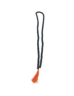 Malas 108 perles en bois - Orange/Noir