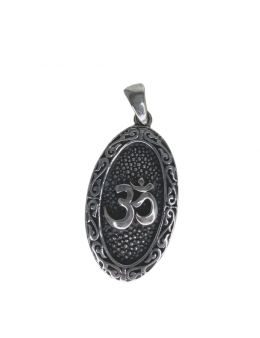 Pendentif Argent /Noir - Om