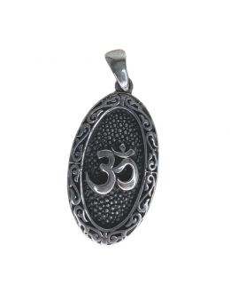 Pendentif Argent /Noir - Om