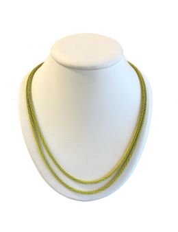 Chaine métal imitation peau de serpent - Jaune 