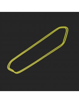 Chaine métal imitation peau de serpent - Jaune 