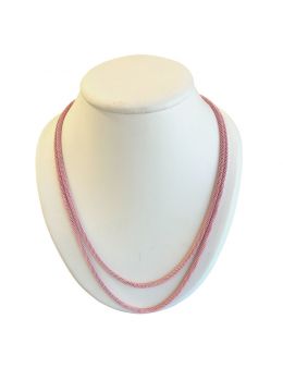 Chaine métal imitation peau de serpent - Rose