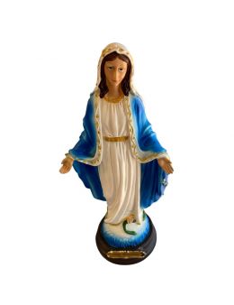 Statue résine Vierge Miraculeuse peinte à la main