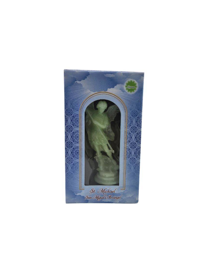 Statue Saint Michel phosphorescente - 13 cm 
