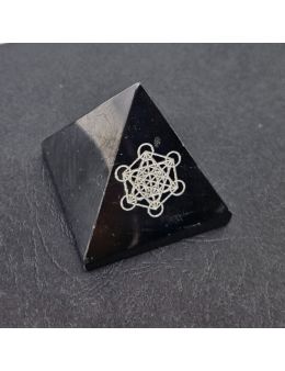 Pyramide de Shungite - 5 cm- symbole Cube de Métatron