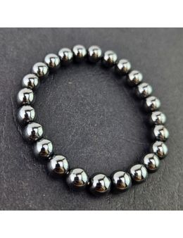 Bracelet perles 8mm - Hématite 