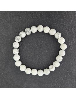 Bracelets perles 8 mm - Howlite 