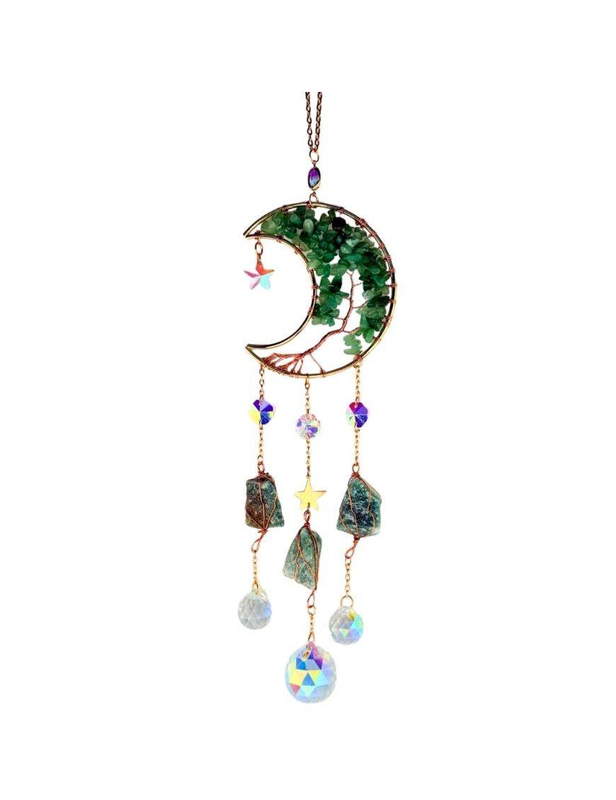 Attrape rêves Croissant de Lune Aventurine 