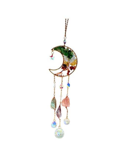 Attrape rêves Croissant de Lune 7 Chakras Attrape rêves Croissant de Lune 7 Chakras