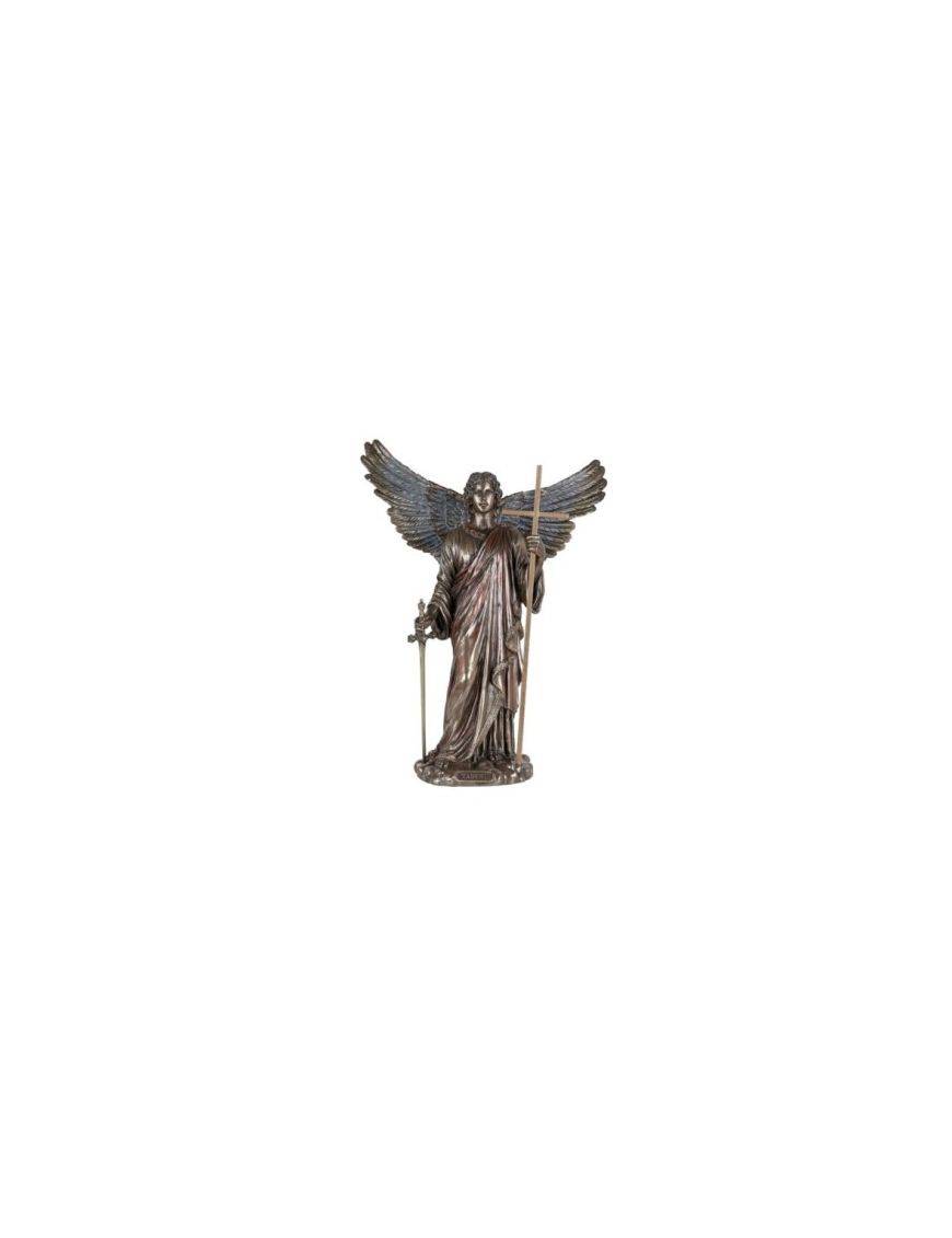 Statue bronze coulé à froid archange Zadkiel, H. 35 cm