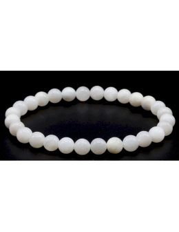 Bracelet Pierre de Lune Blanche 'AA' perles 6mm