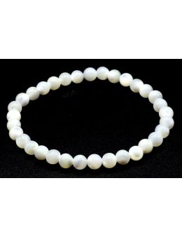 Bracelet 'Mother of Pearl' perles 6mm