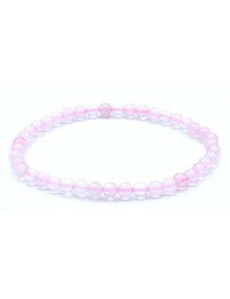 Bracelet Quartz Rose Perles 4mm