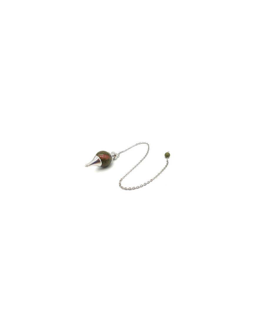 Pendule sphère Unakite 4cm