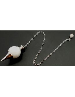 Pendule sphère Pierre de Lune Blanche 4cm