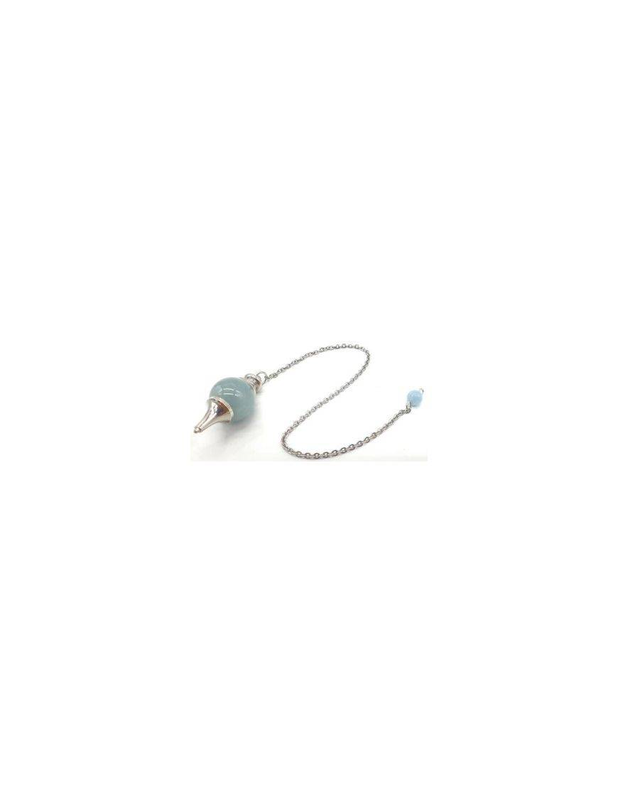Pendule sphère Aigue Marine 4cm