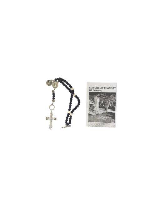 Bracelet chapelet de Combat + Livret- 2 Médailles -