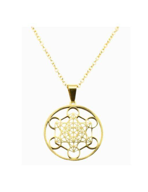 Pendentif Plaqué Or- Cube de métatron - 25 mm