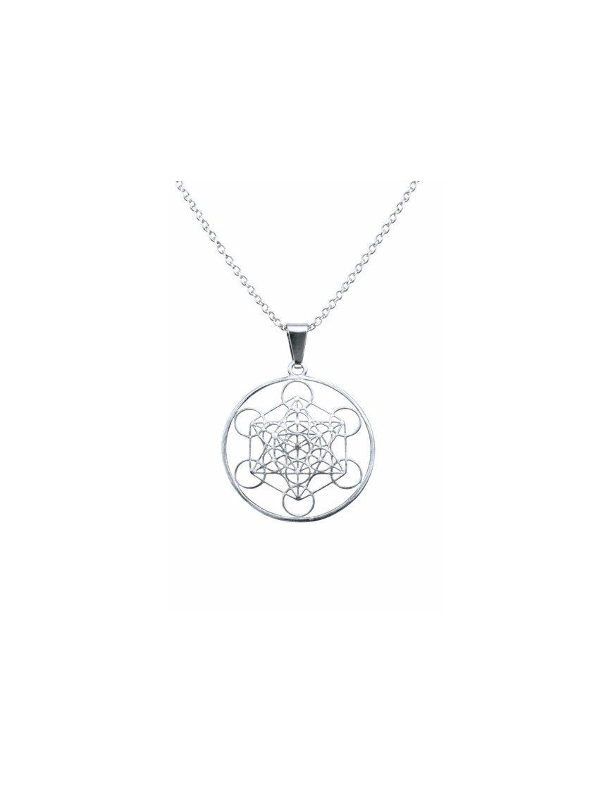 Pendentif Argent - Cube de métatron - 25 mm