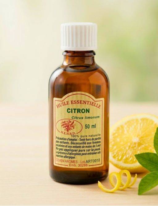 Huile essentielle de Citron 50 ml avec Compte-gouttes