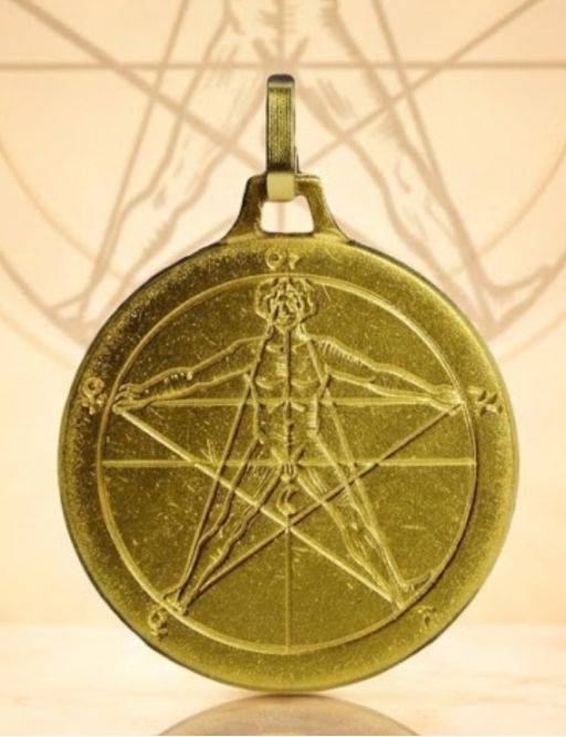 Pentacle Agrippa - Médaille talismanique - 3cm