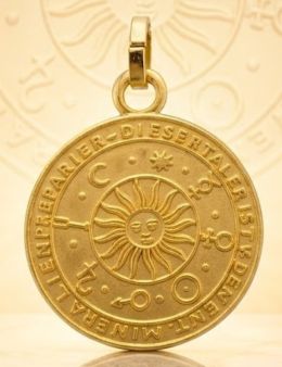 Pentacle Solaire - Médaille talismanique - 2.3cm