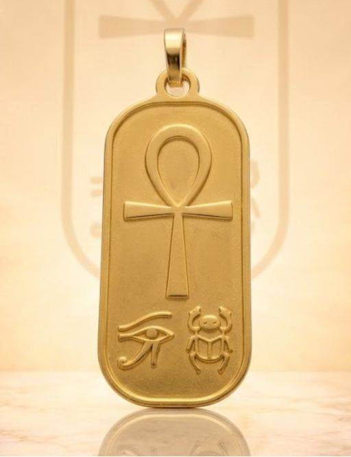 Pentacle d'Hathor + Croix d'Ankh - Médaille talismanique