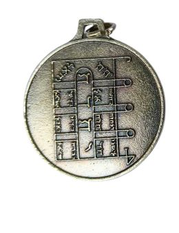Pentacle de la Lune - Médaille talismanique - Argenté - 3cm