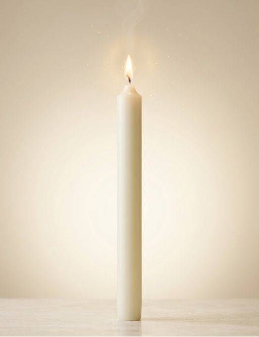 Bougie traditionnelle Batonnet 16 cm - Blanc