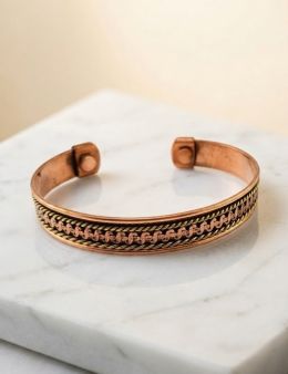 Bracelet en cuivre Magnétique - Torsade
