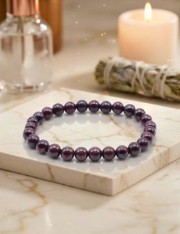 Bracelet Grenat perles 6mm