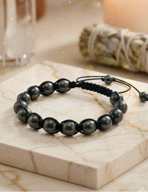 Bracelet Macramé en Shungite