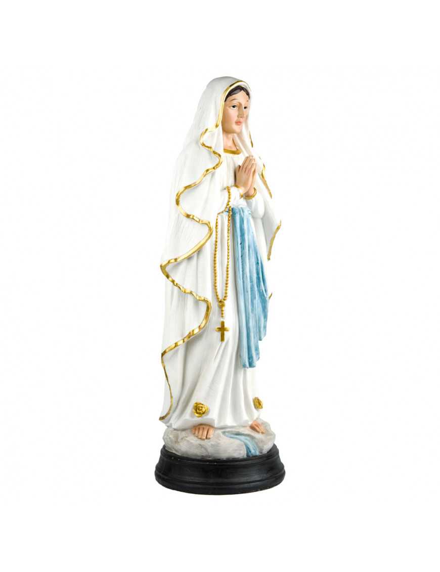Statue résine Notre Dame de Lourdes peinte à la main